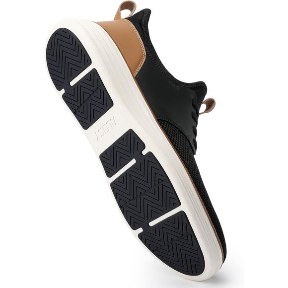 ⚡VILOCY Men's Black Fashion Dress Oxfords Business Mesh Breathable Sneakers - Picture 2 of 7